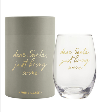 Dear Santa Glass